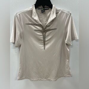 Jamie Saddock Short Sleeve Active Wear Top - Size Medium